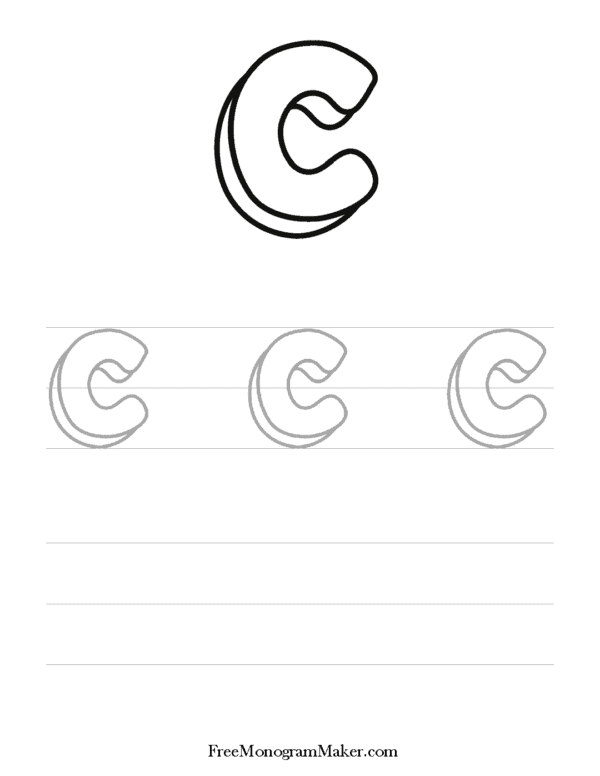 How to draw letter C