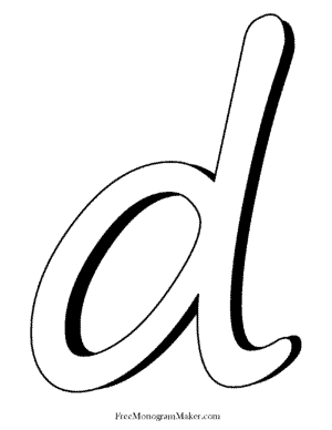 lowercase d