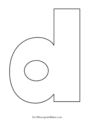 Lowercase bubble letter d