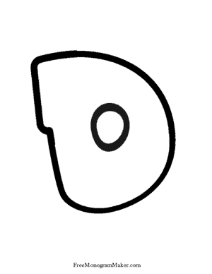 letter D Outline