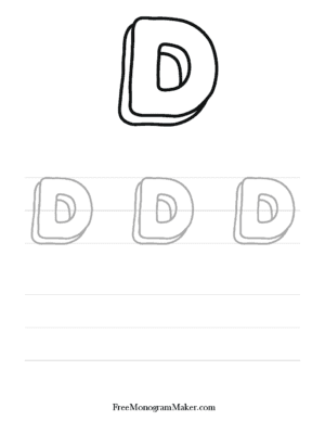 How to draw bubble letter D