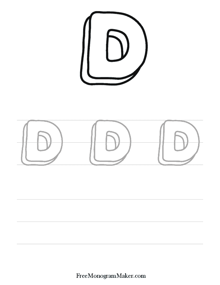 Bubble Letter D