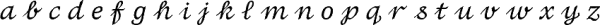 cursive font