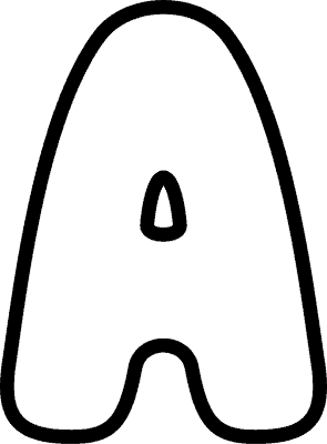 A - 001 Bubble Letter A (Caps) #2