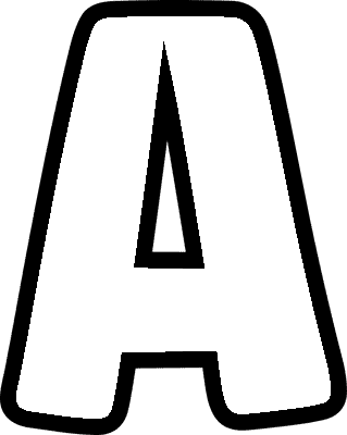 A - 001 Bubble Letter A (Caps)