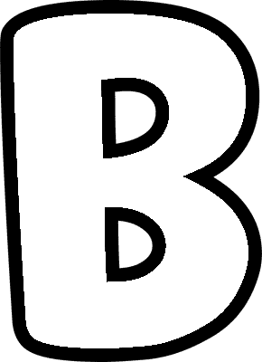 B - 001 Bubble Letter B (Caps)