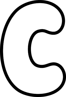C - 001 Bubble Letter C (Caps) #2