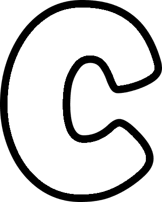 C - 001 Bubble Letter C (Caps)