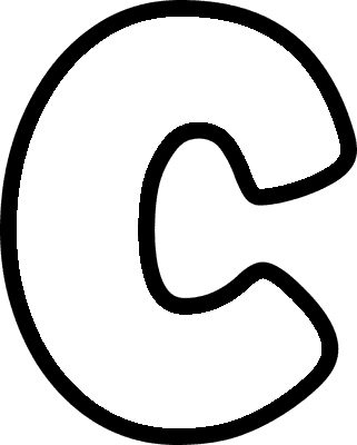 Bubble Letter C (Caps)