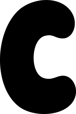 Bubble Letter C (Solid)