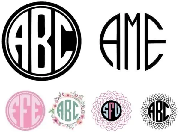 Circle monogram font