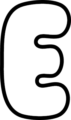 Bubble Letter E (Caps) #2