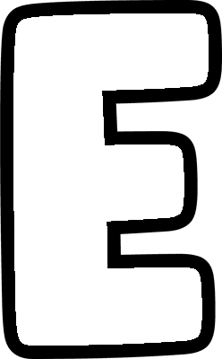 Bubble Letter E (Caps)