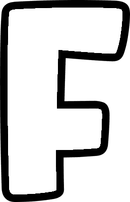 F - 001 Bubble Letter F (Caps)