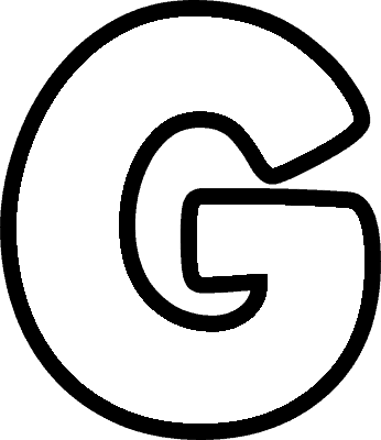 G - 001 Bubble Letter G (Caps)