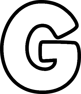 Bubble Letter G (Caps)