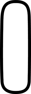 Bubble Letter I (Caps) #2