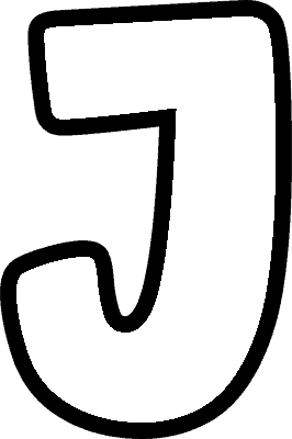 Bubble Letter J (Caps)