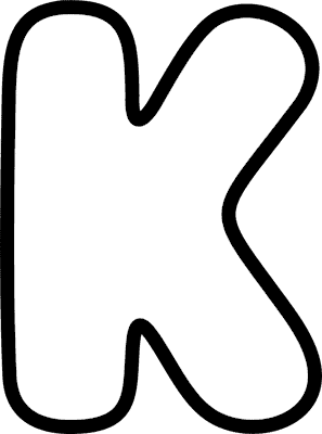 Bubble Letter K (Caps) #2