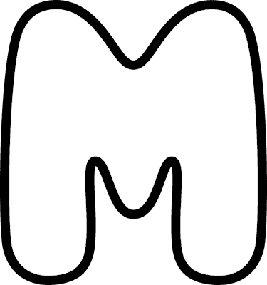 Bubble Letter M (Caps) #2