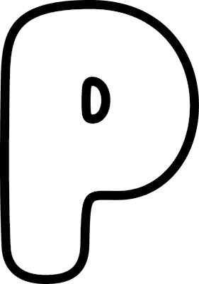 Bubble Letter P (Caps) #2