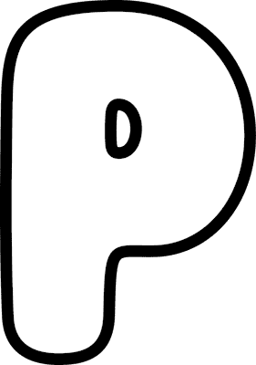 Bubble Letter P (Caps) #2