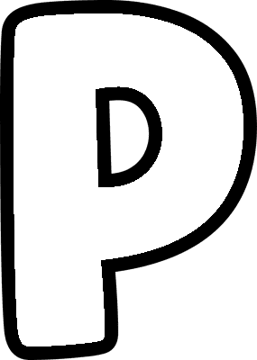 Bubble Letter P (Caps)