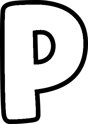 Bubble Letter P (Caps)