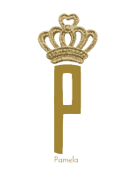 Gold crown monogram with the Initial P