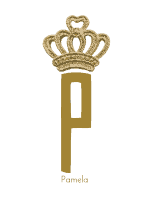 Gold crown monogram with the Initial P