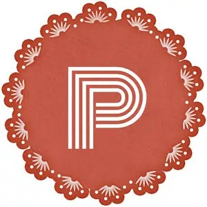 Red frame with the P Initial