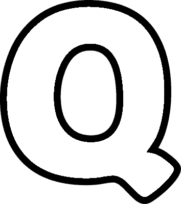 Bubble Letter Q (Caps)