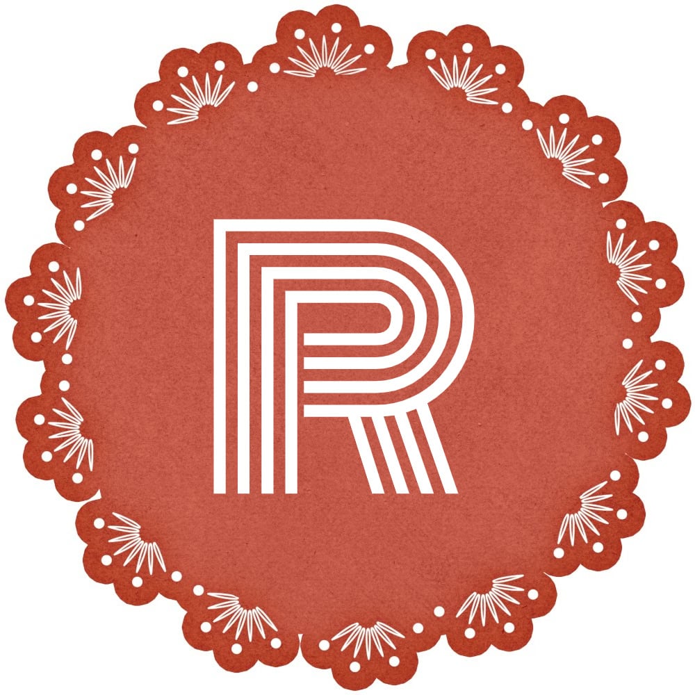 Red frame with the R Initial