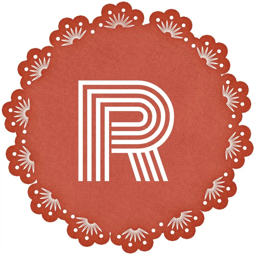 Red frame with the R Initial