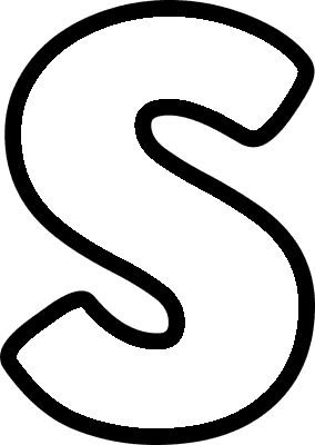 S - 001 Bubble Letter S (Caps)
