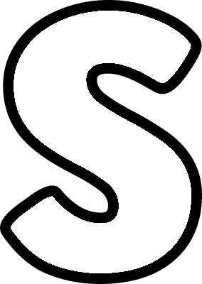 Bubble Letter S (Caps)