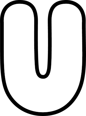 Bubble Letter U (Caps) #2