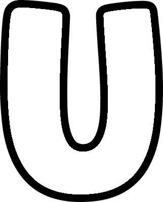 Bubble Letter U (Caps)