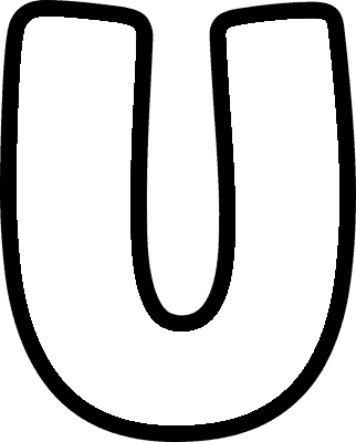 Bubble Letter U (Caps)