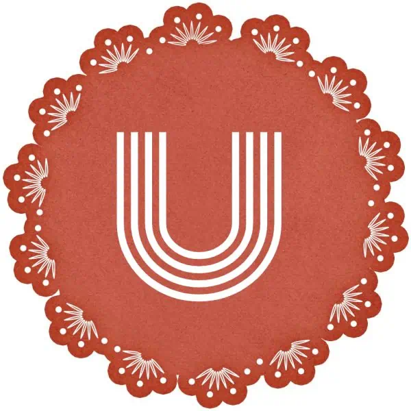 Red frame with the U Initial