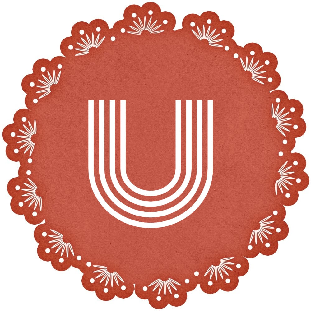Red frame with the U Initial