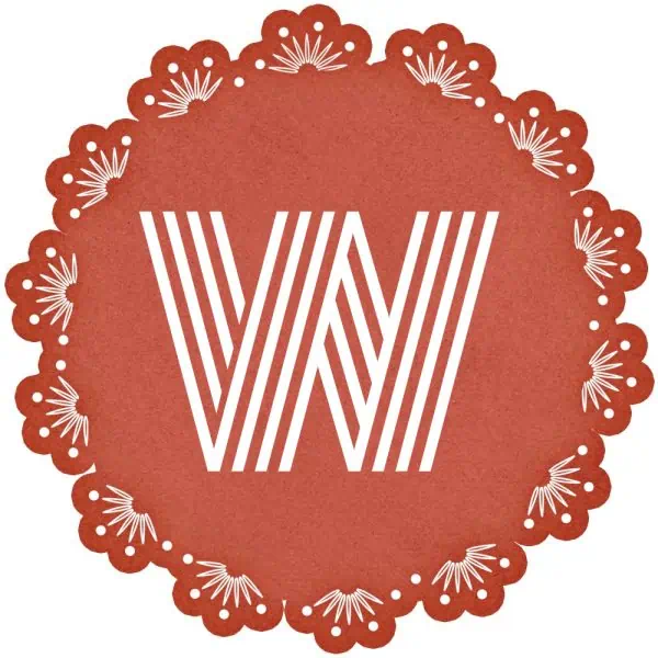Red frame with the W Initial
