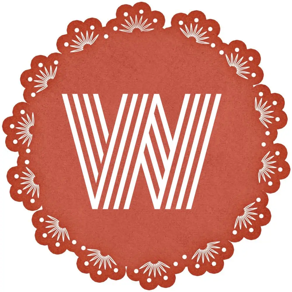 Red frame with the W Initial