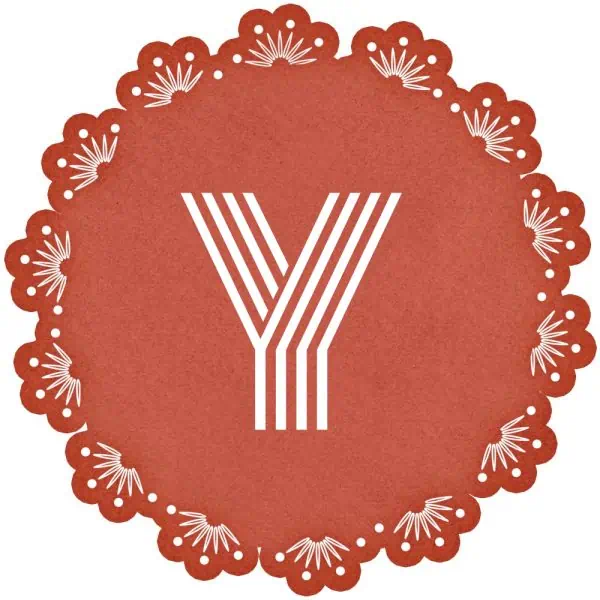 Red frame with the Y Initial