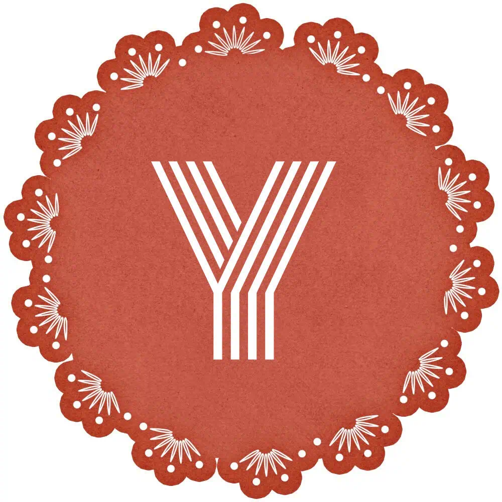 Red frame with the Y Initial