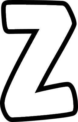 Z - 001 Bubble Letter Z (Caps)