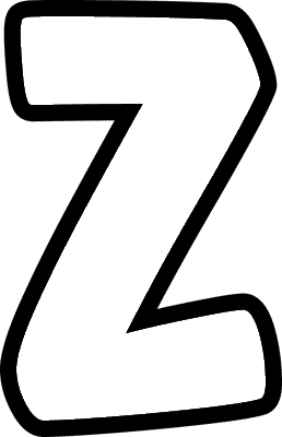 Bubble Letter Z (Caps)