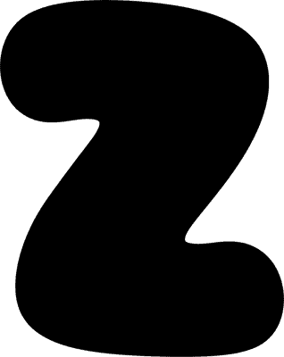 Bubble Letter Z (Solid)