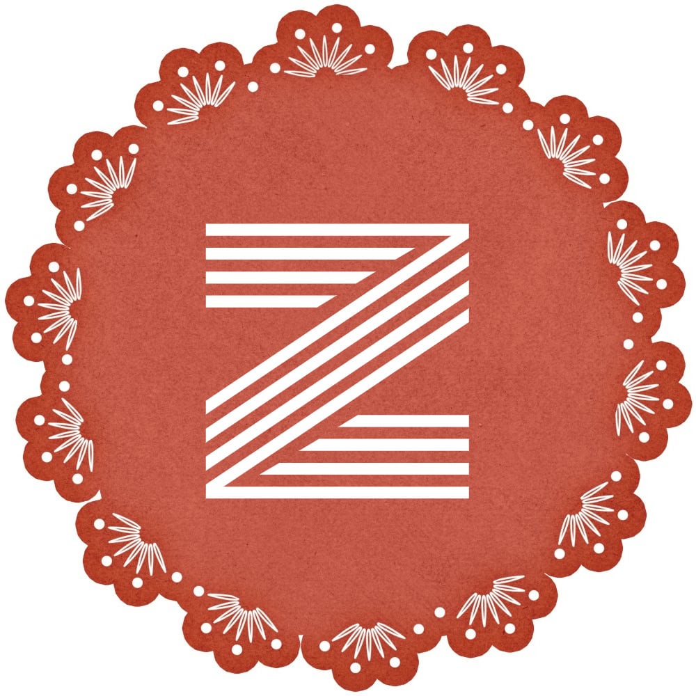 Red frame with the Z Initial