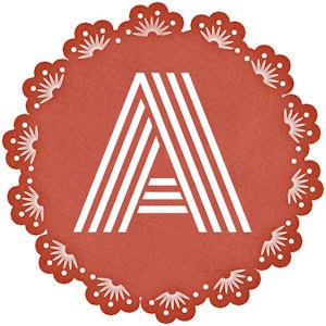 Red frame with the A Initial